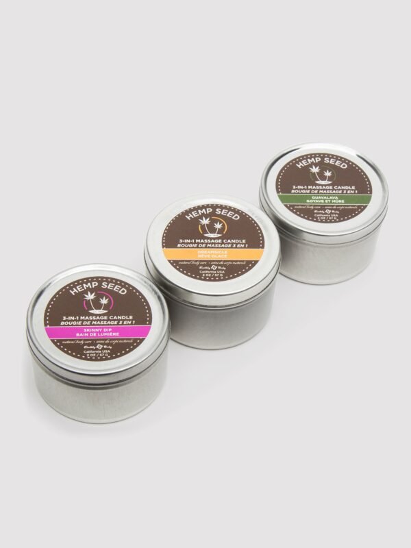 Earthly Body Trio 3-in-1 Mini Massage Candles (3 x 2oz Pack)