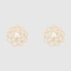 House of Desire Gold Rhinestone & Pearl Floral Pasties