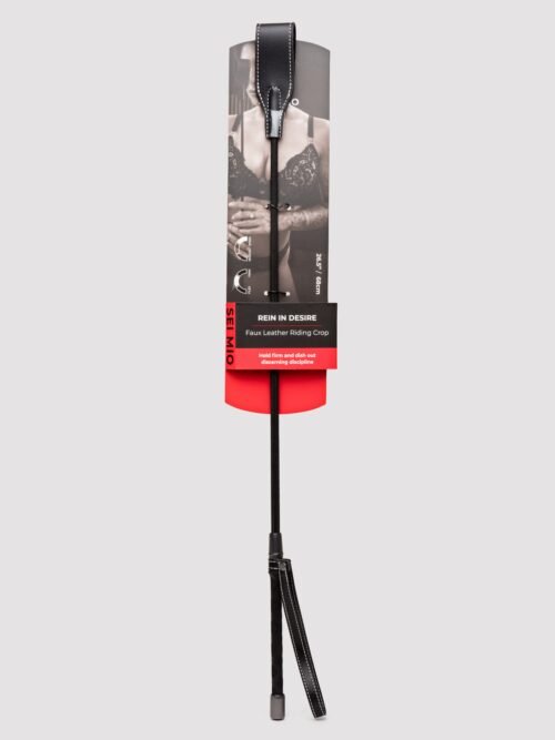 SEI MIO Rein in Desire Faux Leather Riding Crop