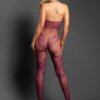 Fantasy Lingerie Burgundy Lace Crotchless Bodystocking