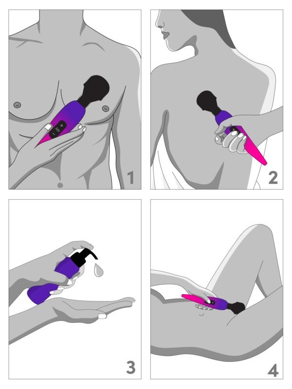 Lovehoney Deluxe Rechargeable Mini Metallic Massage Wand Vibrator