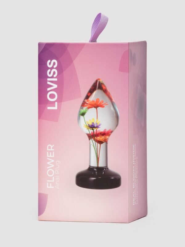 LOVISS Flower Garden Clear Butt Plug 3 Inch