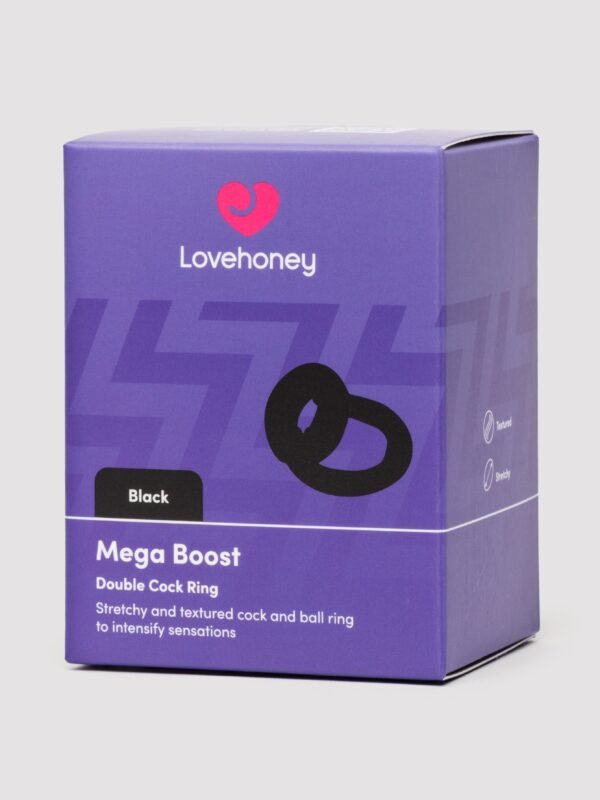 Lovehoney Black Mega Boost Double Stamina Ring