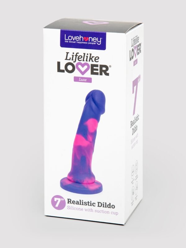 a38847g75100_6 Lifelike Lover Luxe Realistic Multicoloured Silicone Dildo 7 Inch
