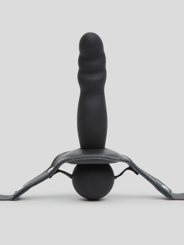 Bondage Boutique Silicone Gag with Dildo 5 Inch.