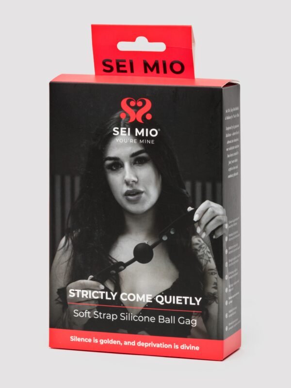 SEI MIO Strictly Come Quietly Soft Strap Silicone Ball Gag