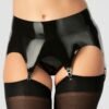 Rubber Girl Retro High Waisted Latex Garter Belt