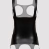 Latex Open Cup Basque with Suspenders