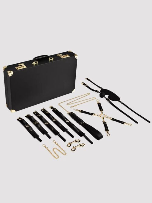 Bedroom Fantasies Faux Leather Luxury Bondage Suitcase (13 Pieces)