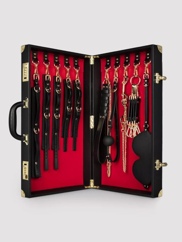 Bedroom Fantasies Faux Leather Luxury Bondage Suitcase (13 Pieces)
