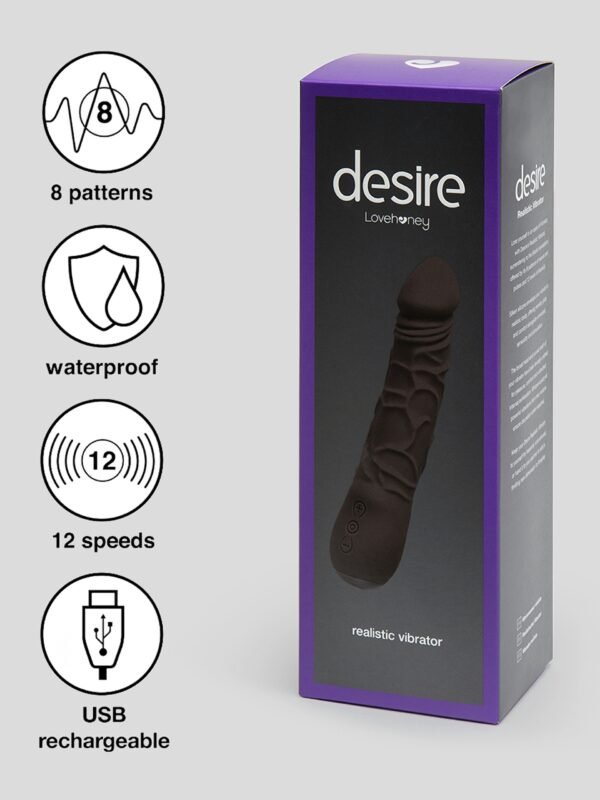 Desire Luxury Rechargeable Realistic Dildo Vibrator 6.5 Inch