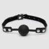 Bondage Boutique Faux Leather Medium Silicone Ball Gag