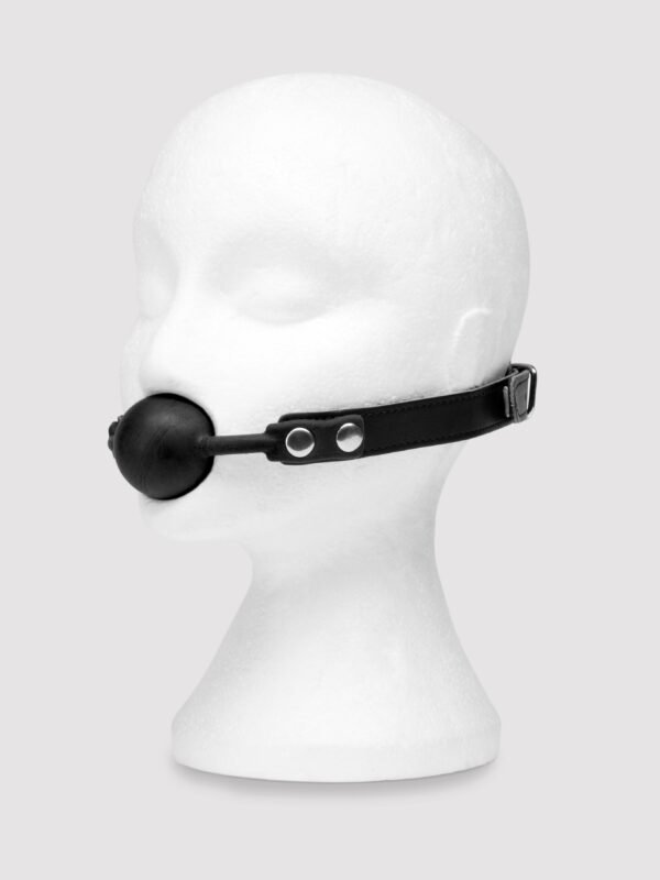 Bondage Boutique Faux Leather Medium Silicone Ball Gag