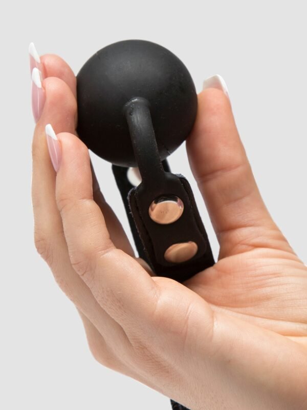 Bondage Boutique Faux Leather Medium Silicone Ball Gag