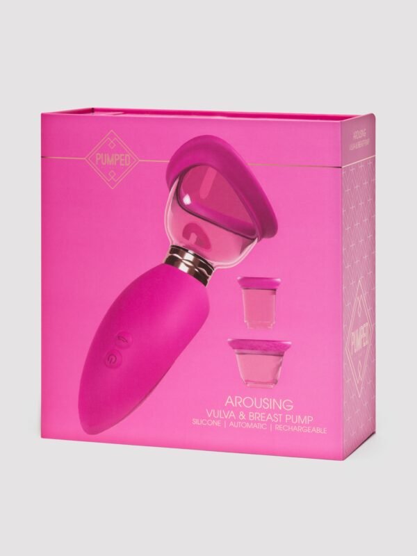 Pumped Arousing Pink Automatic Rechargeable Vulva, Clitoral, Nipple & Breast Pump