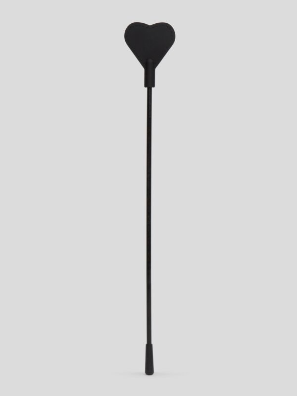 a29429g48467_1 Bondage Boutique Black Skip a Beat Silicone Heart Riding Crop