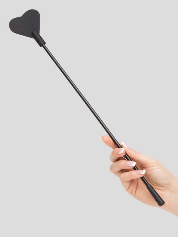a29429g48467_3 Bondage Boutique Black Skip a Beat Silicone Heart Riding Crop