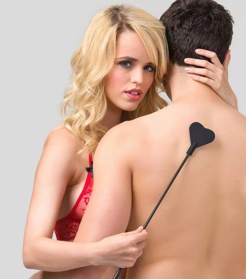 a29429g48467_5 Bondage Boutique Black Skip a Beat Silicone Heart Riding Crop