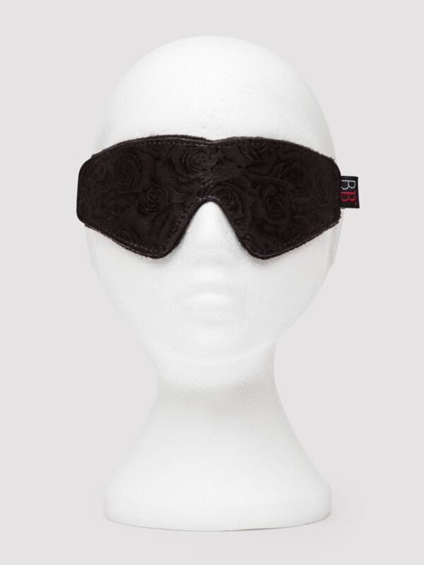 Bondage Boutique Black Rose Faux Fur Lined Blindfold