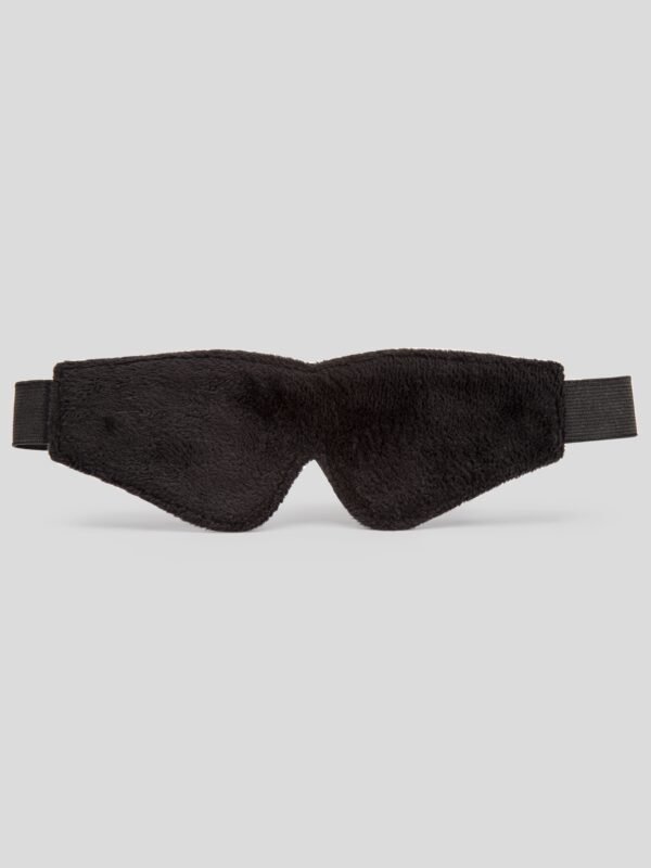 Bondage Boutique Black Rose Faux Fur Lined Blindfold
