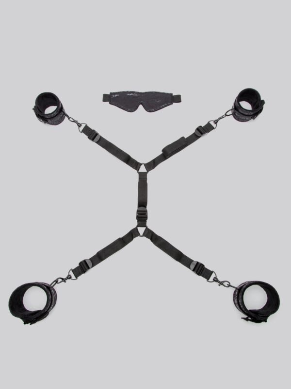 Bondage Boutique Black Rose Under Mattress Restraint Kit (2 Piece)