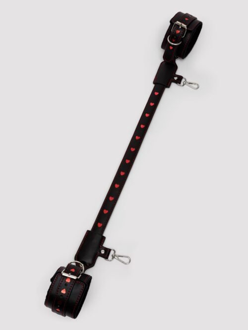 Bondage Boutique Heart Spreader Bar with Cuffs Set