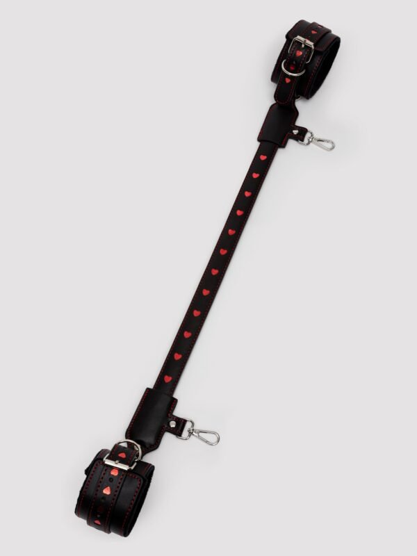Bondage Boutique Heart Spreader Bar with Cuffs Set