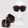 Bondage Boutique Heart Blindfold and Cuff Set (2 pieces)