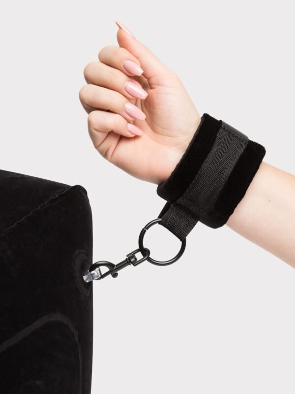 DOMINIX Deluxe Large Inflatable Wedge, Handcuff and Blindfold Set