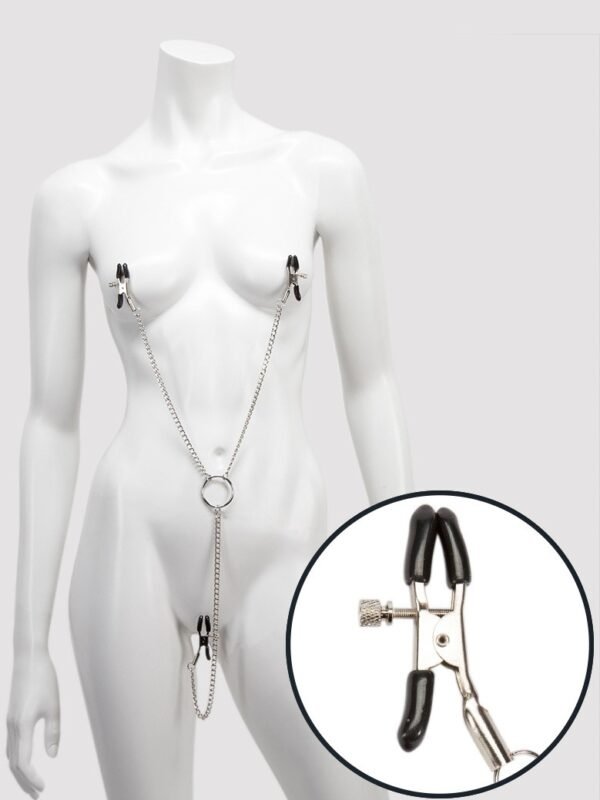 Bondage Boutique Adjustable Nipple Clamps and Clit Clamp