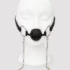 DOMINIX Deluxe Large Breathable Ball Gag with Nipple Clamps