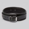 DOMINIX Deluxe Leather Collar with Nipple Clamps