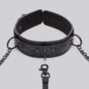 Bondage Boutique Black Rose Collar with Nipple Clamps