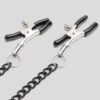 Bondage Boutique Black Rose Collar with Nipple Clamps