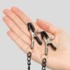 Bondage Boutique Black Rose Collar with Nipple Clamps