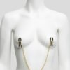 Bondage Boutique Adjustable Nipple Clamps with Gold Chain