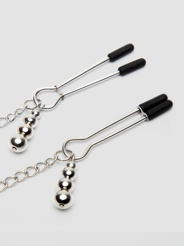 Fifty Shades of Grey Play Nice Satin and Lace Collar and Nipple Clamps