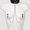 86964_1 Bondage Boutique Heart Collar with Nipple Clamps and Chain