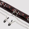 86964_4 Bondage Boutique Heart Collar with Nipple Clamps and Chain