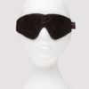 Bondage Boutique Black Rose Faux Fur Lined Blindfold