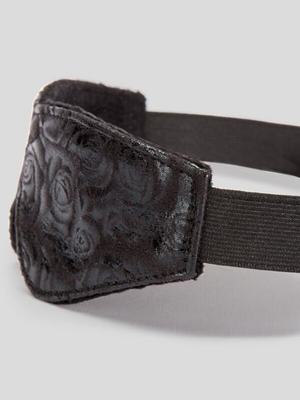 Bondage Boutique Black Rose Faux Fur Lined Blindfold