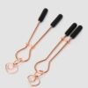 81919_2 Bondage Boutique Rose Gold Adjustable Nipple Clamps