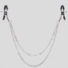 Bondage Boutique Adjustable Nipple Clamps with Double Chain