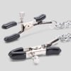 Bondage Boutique Adjustable Nipple Clamps with Double Chain