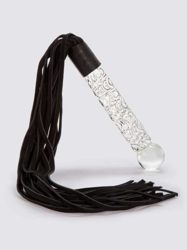 Icicles No 38 Glass Dildo with Leather Flogger