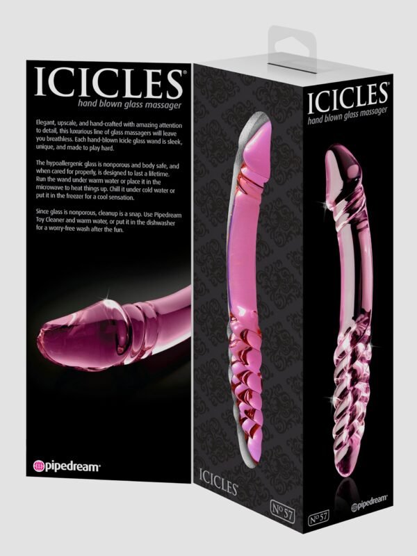 Icicles No 57 Realistic Double Ended Glass Dildo