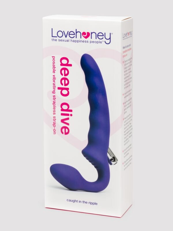 a44359g86372_6 Lovehoney Deep Dive Posable Rechargeable Vibrating Strapless Strap-On