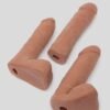 Doc Johnson Vac-U-Lock Vibrating Dual-Density Ultraskyn Harness Set (Flesh Tan)