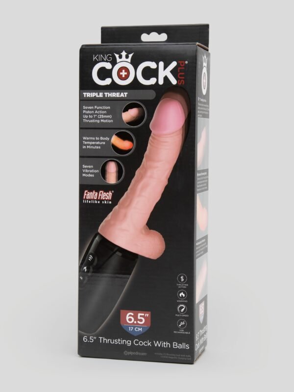 King Cock Ultra Realistic Thrusting Warming Realistic Vibrator 6 Inch