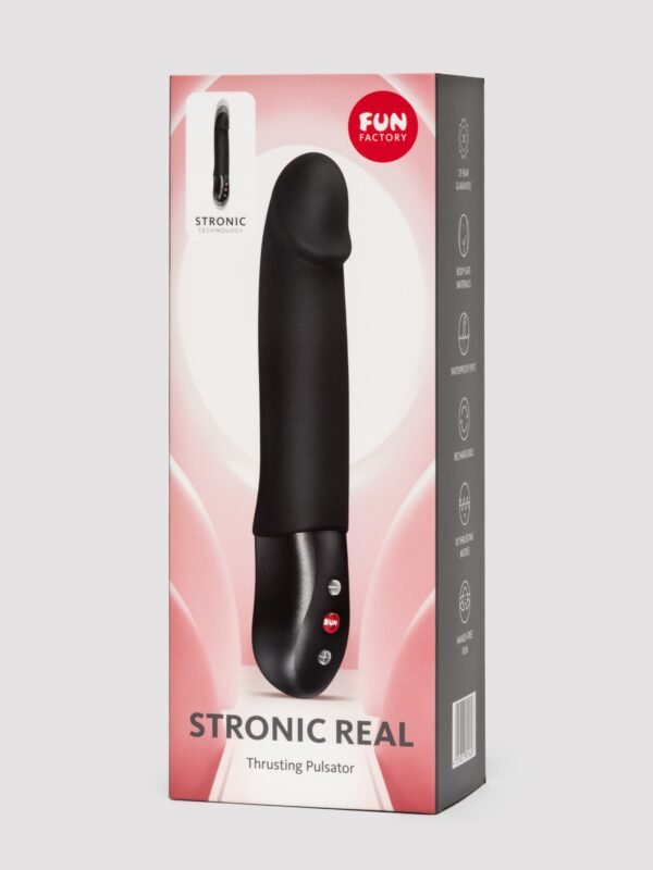Fun Factory Stronic Black Real Rechargeable Realistic Thrusting Vibrator